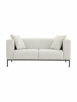 Westwing Collection Canapé 2 places gris clair Carrie, larg. 176 x prof. 86 cm