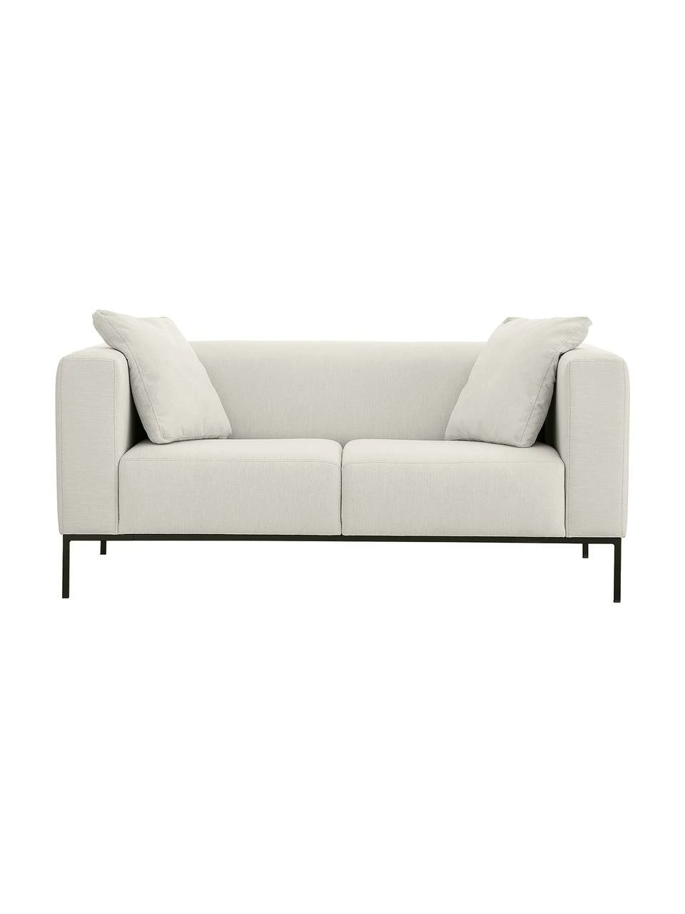 Westwing Collection Canapé 2 places gris clair Carrie, larg. 176 x prof. 86 cm 1 Westwing Collection Canapé 2 places gris clair Carrie, larg. 176 x prof. 86 cm