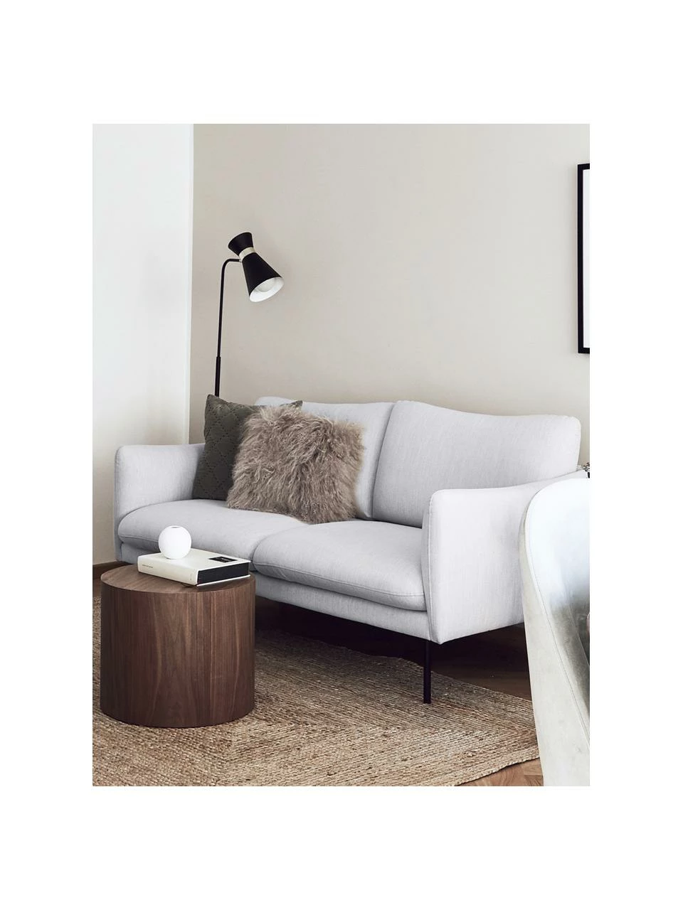 Westwing Collection Canapé 2 places gris clair Moby, larg. 170 x prof. 95 cm 2 Westwing Collection Canapé 2 places gris clair Moby, larg. 170 x prof. 95 cm – Image 2