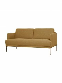 Westwing Collection Canapé 2 places jaune ocre pieds en métal Fluente, larg. 166 x haut. 85 cm -furniture Soldes Canape 2 places jaune ocre pieds en metal Fluente 4