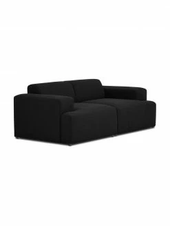 Westwing Collection Canapé 2 places noir Melva, larg. 198 x prof. 101 cm -furniture Soldes Canape 2 places noir Melva 2