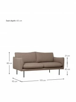 Westwing Collection Canapé 2 places taupe avec pieds en métal Moby, larg. 170 x haut. 95 cm 8 Westwing Collection Canapé 2 places taupe avec pieds en métal Moby, larg. 170 x haut. 95 cm -furniture Soldes Canape 2 places taupe avec pieds en metal Moby 8