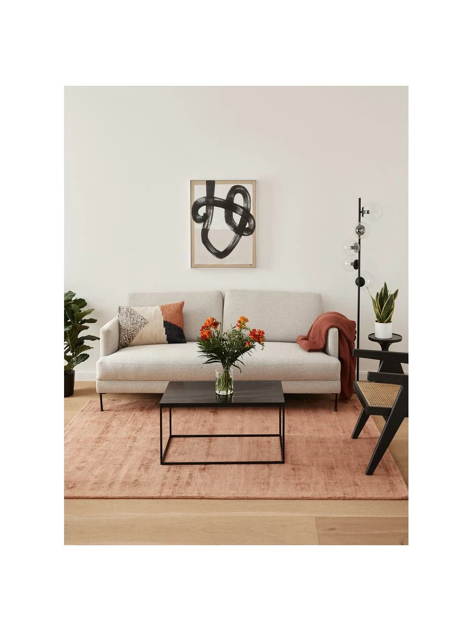 Westwing Collection Canapé 2 places tissu beige Fluente, larg. 166 x prof. 85 cm 2 Westwing Collection Canapé 2 places tissu beige Fluente, larg. 166 x prof. 85 cm – Image 2