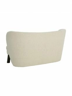 Canapé 2 places tissu peluche blanc avec pieds en pin Tress, larg. 140 x prof. 65 cmDisponibilité limitée -furniture Soldes Canape 2 places tissu peluche blanc avec pieds en pin Tress 4