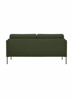 Westwing Collection Canapé 2 places tissu vert foncé Fluente, larg. 166 x prof. 85 cm -furniture Soldes Canape 2 places tissu vert fonce Fluente 5