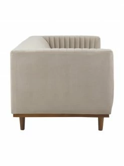 Canapé 2 places velours beige Dante, larg. 174 x prof. 87 cm -furniture Soldes Canape 2 places velours beige Dante 4