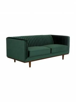 Canapé 2 places velours vert Dante, larg. 174 x prof. 87 cm -furniture Soldes Canape 2 places velours vert Dante 3