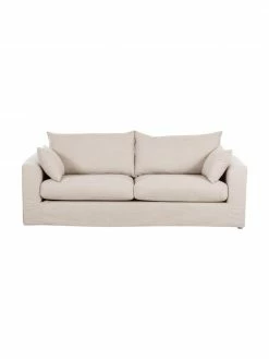 Canapé 3 places beige Zach, larg. 224 x prof. 90 cm