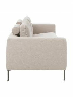 Westwing Collection Canapé 3 places beige avec pieds en métal Cucita, larg. 228 x prof. 94 cm -furniture Soldes Canape 3 places beige avec pieds en metal Cucita 3