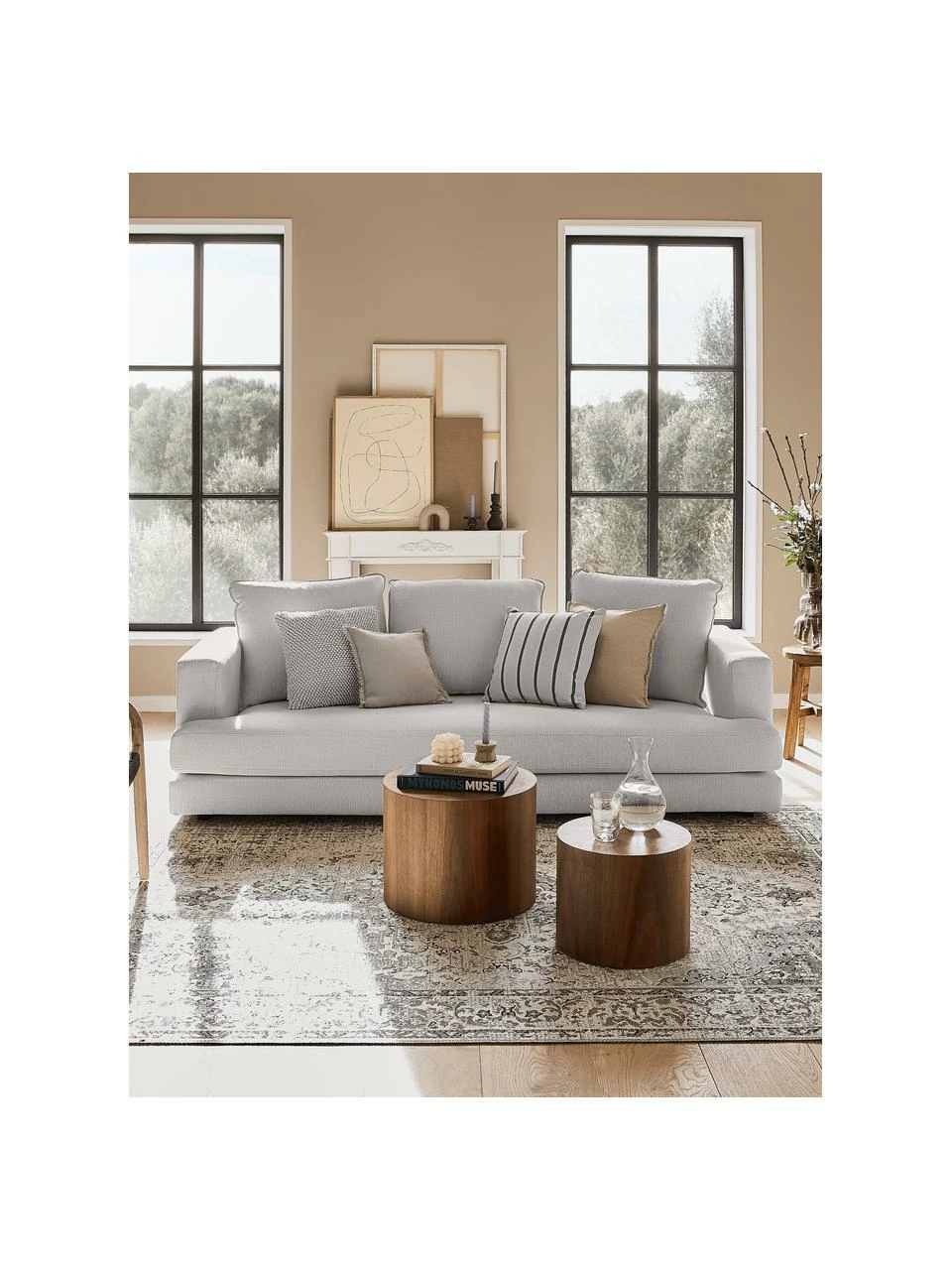 Westwing Collection Canapé 3 places beige gris Tribeca, larg. 228 x prof. 104 cm 2 Westwing Collection Canapé 3 places beige gris Tribeca, larg. 228 x prof. 104 cm – Image 2