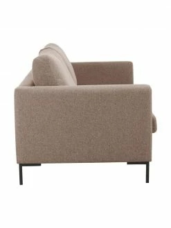 Westwing Collection Canapé 3 places brun avec pieds en métal Luna, larg. 230 x prof. 95 cm -furniture Soldes Canape 3 places brun avec pieds en metal Luna 3