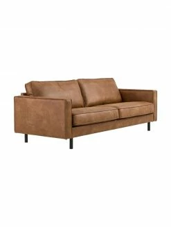 Westwing Collection Canapé 3 places cuir recyclé brun Hunter, larg. 219 x prof. 90 cmDisponibilité limitée -furniture Soldes Canape 3 places cuir recycle brun Hunter 4