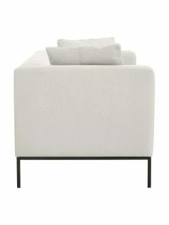 Westwing Collection Canapé 3 places gris clair Carrie, larg. 202 x prof. 86 cm -furniture Soldes Canape 3 places gris clair Carrie 5