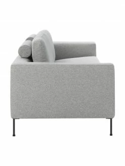 Westwing Collection Canapé 3 places gris clair avec pieds en métal Cucita, larg. 228 x prof. 94 cm -furniture Soldes Canape 3 places gris clair avec pieds en metal Cucita 3