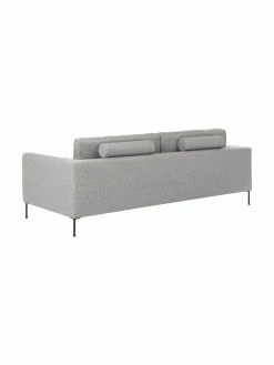 Westwing Collection Canapé 3 places gris clair avec pieds en métal Cucita, larg. 228 x prof. 94 cm -furniture Soldes Canape 3 places gris clair avec pieds en metal Cucita 4