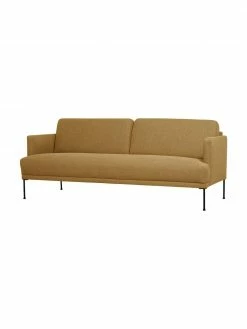 Westwing Collection Canapé 3 places jaune ocre pieds en métal Fluente, larg. 196 x haut. 79 cm -furniture Soldes Canape 3 places jaune ocre pieds en metal Fluente 5