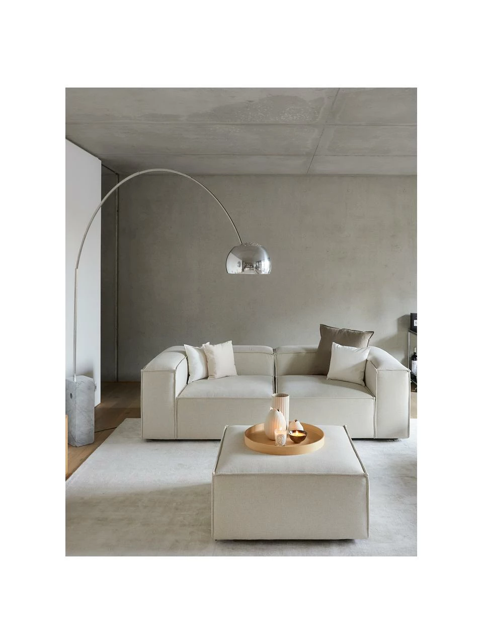 Westwing Collection Canapé 3 places modulaire beige Lennon, larg. 238 x prof. 119 cm 2 Westwing Collection Canapé 3 places modulaire beige Lennon, larg. 238 x prof. 119 cm – Image 2