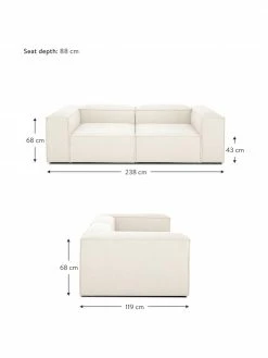Westwing Collection Canapé 3 places modulaire beige Lennon, larg. 238 x prof. 119 cm 9 Westwing Collection Canapé 3 places modulaire beige Lennon, larg. 238 x prof. 119 cm -furniture Soldes Canape 3 places modulaire beige Lennon 3