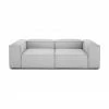 Westwing Collection Canapé 3 places modulaire gris clair Lennon, larg. 238 x prof. 119 cm