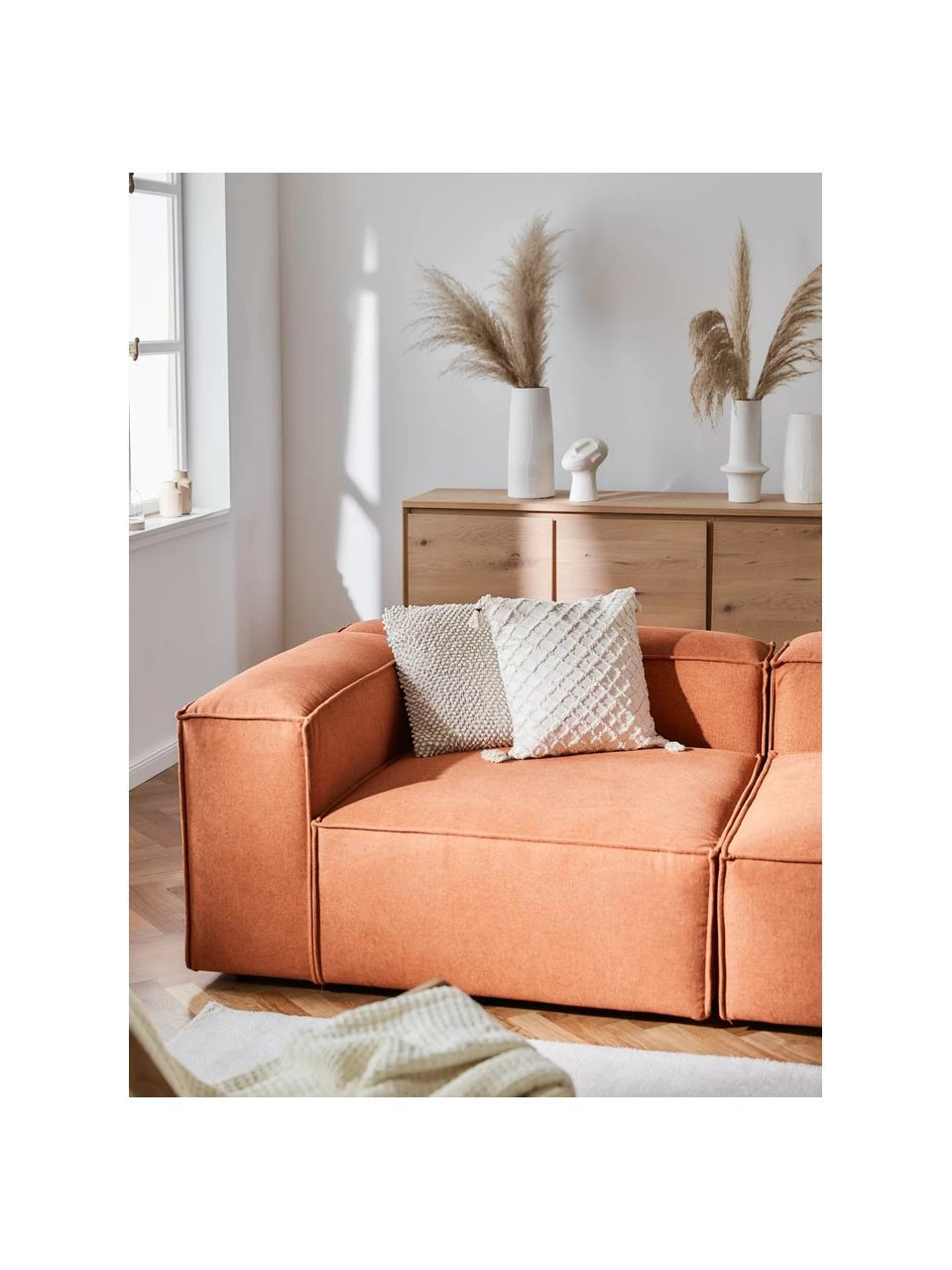 Westwing Collection Canapé 3 places modulaire terracotta Lennon, larg. 238 x prof. 119 cm 3 Westwing Collection Canapé 3 places modulaire terracotta Lennon, larg. 238 x prof. 119 cm – Image 3