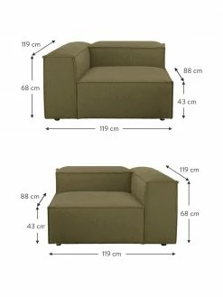 Westwing Collection Canapé 3 places modulaire vert Lennon, larg. 238 x prof. 119 cm -furniture Soldes Canape 3 places modulaire vert Lennon 4