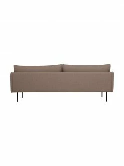 Westwing Collection Canapé 3 places taupe avec pieds en métal Moby, larg. 220 x haut. 95 cm -furniture Soldes Canape 3 places taupe avec pieds en metal Moby 11