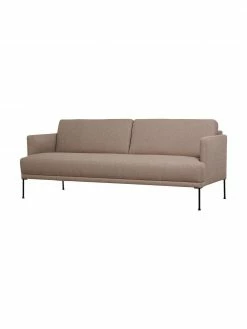 Westwing Collection Canapé 3 places taupe avec pieds en métal Moby, larg. 196 x haut. 85 cm -furniture Soldes Canape 3 places taupe avec pieds en metal Moby 4
