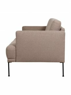 Westwing Collection Canapé 3 places taupe avec pieds en métal Moby, larg. 196 x haut. 85 cm -furniture Soldes Canape 3 places taupe avec pieds en metal Moby 5