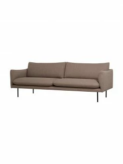 Westwing Collection Canapé 3 places taupe avec pieds en métal Moby, larg. 220 x haut. 95 cm -furniture Soldes Canape 3 places taupe avec pieds en metal Moby 9