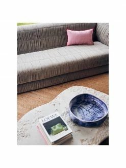 HKliving Canapé 3 places velours beige Club, larg. 274 x prof. 108 cm -furniture Soldes Canape 3 places velours beige Club 5