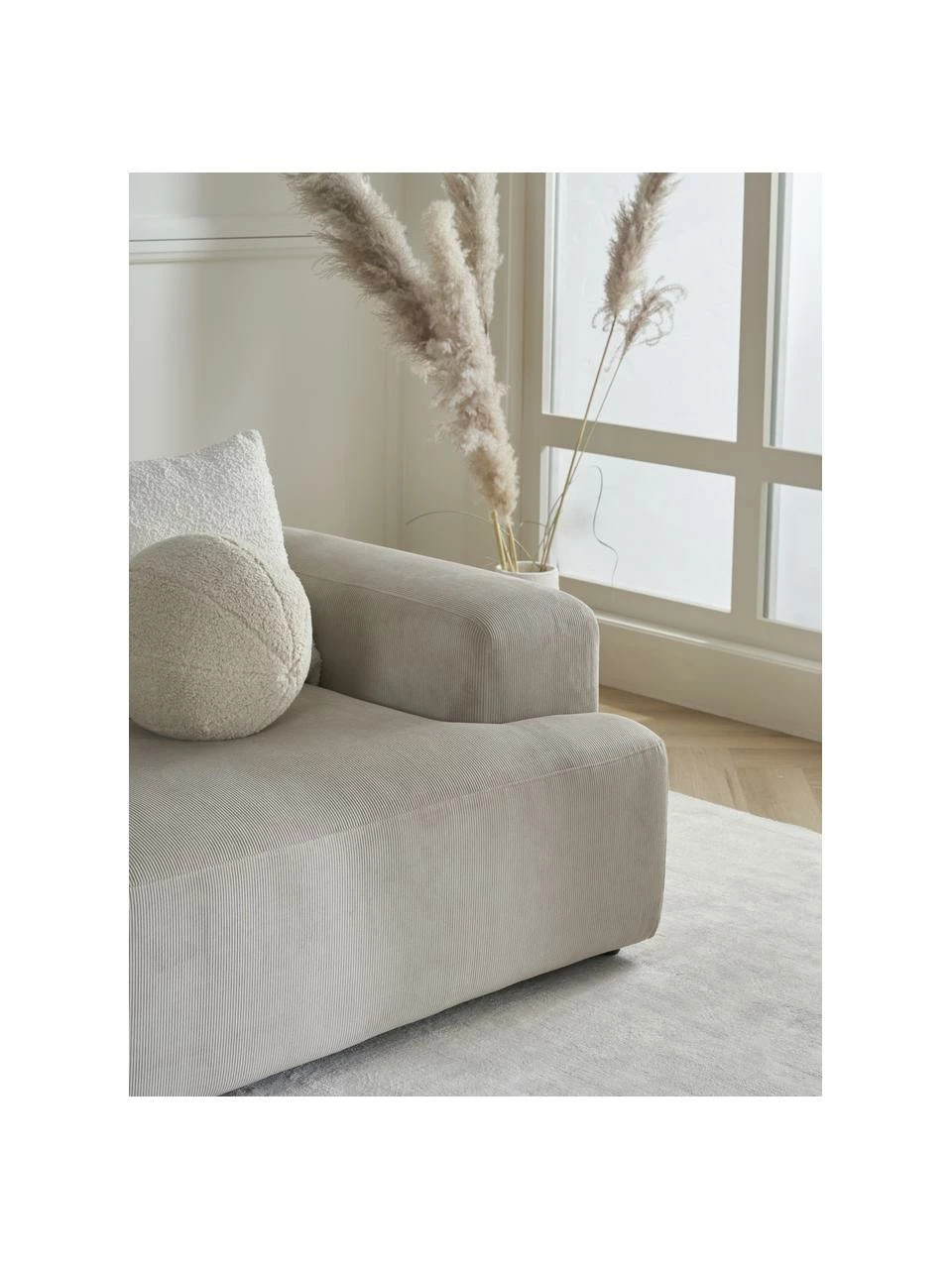 Westwing Collection Canapé 3 places velours côtelé beige Melva, larg. 238 x prof. 101 cm 3 Westwing Collection Canapé 3 places velours côtelé beige Melva, larg. 238 x prof. 101 cm – Image 3