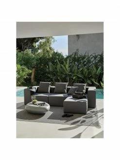 Westwing Collection Canapé 4 places d'extérieur modulable gris foncé avec repose-pieds Simon, larg. 285 x prof. 105 cm 8 Westwing Collection Canapé 4 places d'extérieur modulable gris foncé avec repose-pieds Simon, larg. 285 x prof. 105 cm -furniture Soldes Canape 4 places dexterieur modulable gris fonce avec repose pieds Simon 2