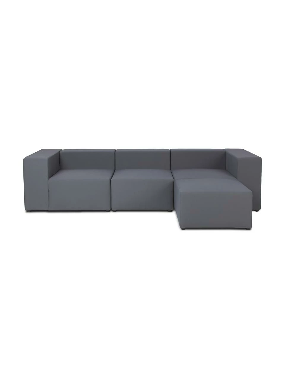 Westwing Collection Canapé 4 places d'extérieur modulable gris foncé avec repose-pieds Simon, larg. 285 x prof. 105 cm 1 Westwing Collection Canapé 4 places d'extérieur modulable gris foncé avec repose-pieds Simon, larg. 285 x prof. 105 cm