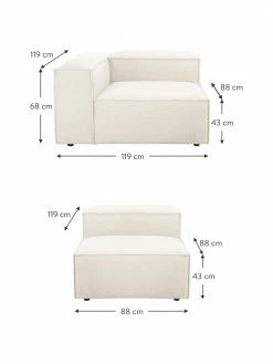 Westwing Collection Canapé 4 places modulaire beige Lennon, larg. 327 x prof. 119 cm -furniture Soldes Canape 4 places modulaire beige Lennon 3