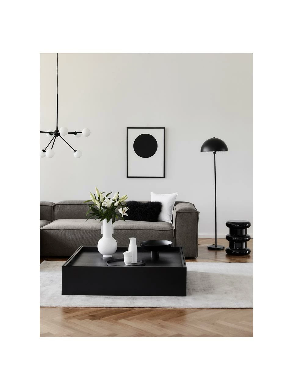 Westwing Collection Canapé 4 places modulaire gris anthracite Lennon, larg. 327 x prof. 119 cm 2 Westwing Collection Canapé 4 places modulaire gris anthracite Lennon, larg. 327 x prof. 119 cm – Image 2