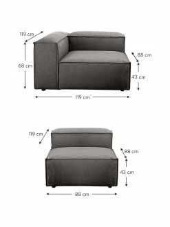Westwing Collection Canapé 4 places modulaire gris anthracite Lennon, larg. 327 x prof. 119 cm 9 Westwing Collection Canapé 4 places modulaire gris anthracite Lennon, larg. 327 x prof. 119 cm -furniture Soldes Canape 4 places modulaire gris anthracite Lennon 3
