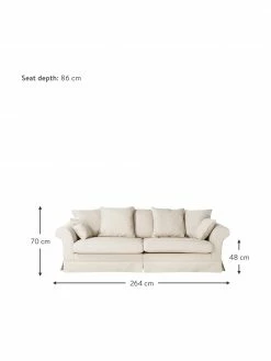 Canapé blanc crème Nobis, larg. 264 x prof. 111 cmDisponibilité limitée 8 Canapé blanc crème Nobis, larg. 264 x prof. 111 cmDisponibilité limitée -furniture Soldes Canape blanc creme Nobis 2