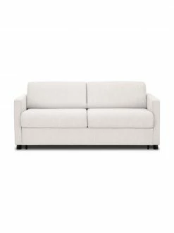 Westwing Collection Canapé convertible 2 places tissu grège Morgan, larg. 187 x prof. 92 cm