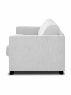 Westwing Collection Canapé convertible 2 places tissu gris clair avec matelas Morgan, larg. 187 x prof. 92 cm -furniture Soldes Canape convertible 2 places tissu gris clair avec matelas Morgan 4