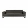 Westwing Collection Canapé convertible 3 places anthracite Josephine, larg. 238 x prof. 85 cm