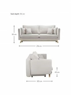 Bobochic Paris Canapé convertible 3 places avec rangement Triplo, larg. 216 x prof. 105 cm -furniture Soldes Canape convertible 3 places avec rangement Triplo 2