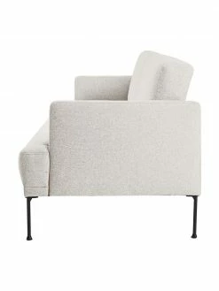 Westwing Collection Canapé convertible 3 places beige avec pieds en métal Fluente, larg. 220 x long. 86 cm -furniture Soldes Canape convertible 3 places beige avec pieds en metal Fluente 3