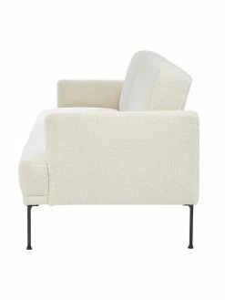 Westwing Collection Canapé convertible 3 places blanc crème avec pieds en métal Fluente, larg. 220 x long. 86 cm -furniture Soldes Canape convertible 3 places blanc creme avec pieds en metal Fluente 3