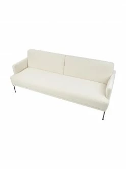 Westwing Collection Canapé convertible 3 places blanc crème avec pieds en métal Fluente, larg. 220 x long. 86 cm -furniture Soldes Canape convertible 3 places blanc creme avec pieds en metal Fluente 5