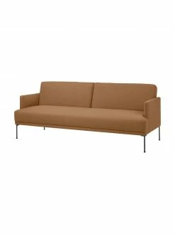 Westwing Collection Canapé convertible 3 places nougat avec pieds en métal Fluente, larg. 220 x long. 86 cm -furniture Soldes Canape convertible 3 places nougat avec pieds en metal Fluente 4
