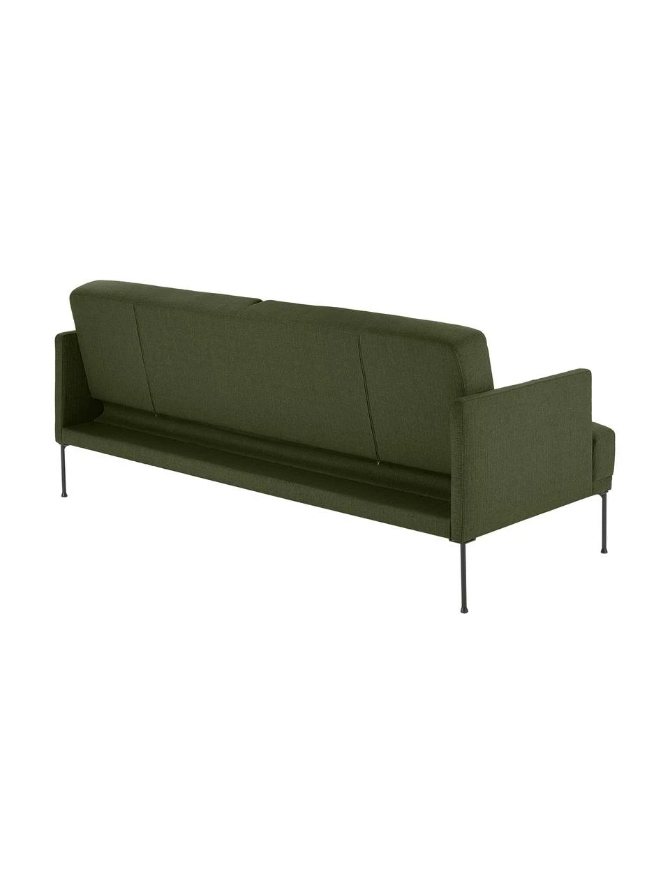 Westwing Collection Canapé convertible 3 places vert foncé avec pieds en métal Fluente, larg. 220 x long. 86 cm 4 Westwing Collection Canapé convertible 3 places vert foncé avec pieds en métal Fluente, larg. 220 x long. 86 cm – Image 4