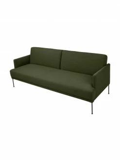 Westwing Collection Canapé convertible 3 places vert foncé avec pieds en métal Fluente, larg. 220 x long. 86 cm 11 Westwing Collection Canapé convertible 3 places vert foncé avec pieds en métal Fluente, larg. 220 x long. 86 cm -furniture Soldes Canape convertible 3 places vert fonce avec pieds en metal Fluente 5
