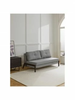 Westwing Collection Canapé convertible gris clair Edward, larg. 152 x prof. 96 cm -furniture Soldes Canape convertible gris clair Edward 2