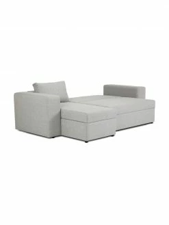 Westwing Collection Canapé convertible gris clair, avec rangement Noah, larg. 269 x prof. 160 cm, méridienne à gauche -furniture Soldes Canape convertible gris clair avec rangement Noah 3
