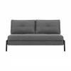 Westwing Collection Canapé convertible gris foncé Edward, larg. 152 x prof. 96 cm